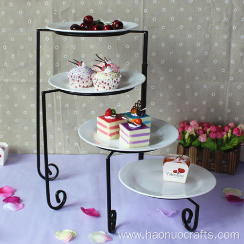 fruit plate cake showing stand
